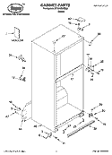 CABINET PARTS Diagram and Parts List for RT18HDXPQ02  Roper Refrigerator