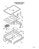 COOKTOP Diagram and Parts List for KEDC105WAL0  KitchenAid Range