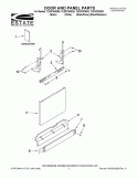 DOOR AND PANEL PARTS Diagram and Parts List for TUD8700WS0  Estate Dishwasher