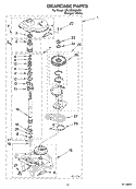 GEARCASE Diagram and Parts List for 3RLSQ8000JQ1  Whirlpool Washer