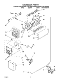 ICE MAKER Diagram and Parts List for KTRC19ELBL00  KitchenAid Refrigerator