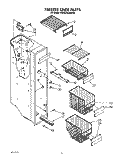 FREEZER LINER Diagram and Parts List for KSRS25QAWH00  KitchenAid Refrigerator