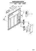 INNER DOOR PARTS Diagram and Parts List for DU860SWSS0  Whirlpool Dishwasher