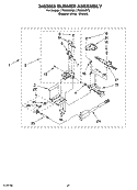 3402855 BURNER ASSEMBLY Diagram and Parts List for LTG6234DT2  Whirlpool Washer Dryer Combo