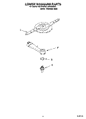 LOWER WASHARM PARTS Diagram and Parts List for IUD8000RQ0  Whirlpool Dishwasher