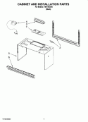 CABINET AND INSTALLATION PARTS Diagram and Parts List for TMH16XSB4  Estate Microwave