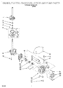 BRAKE, CLUTCH, GEARCASE, MOTOR AND PUMP Diagram and Parts List for RAB1121EW1  Roper Washer
