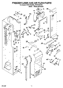 FREEZER LINER AND AIR FLOW PARTS Diagram and Parts List for KSSO48QMX02  KitchenAid Refrigerator