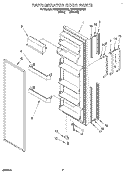 REFRIGERATOR DOOR Diagram and Parts List for RS25AWXDW00  Roper Refrigerator