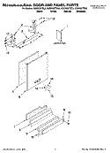 DOOR AND PANEL PARTS Diagram and Parts List for KUDK03ITBT3  KitchenAid Dishwasher