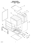 OVEN Diagram and Parts List for FGP300HW0  Roper Range