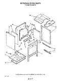 EXTERNAL OVEN Diagram and Parts List for SF365BEPW7  Whirlpool Range
