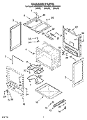 Part Location Diagram of 8522694 Whirlpool FRAME-FRNT