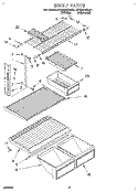 SHELF Diagram and Parts List for RT18HDXBL01  Roper Refrigerator
