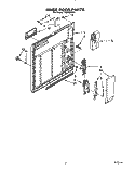 INNER DOOR Diagram and Parts List for TUD5000Y2  Whirlpool Dishwasher