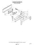 BACKGUARD Diagram and Parts List for SF314PSRW5  Whirlpool Range