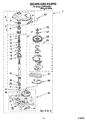 GEARCASE PARTS Diagram and Parts List for CAWS923MQ1  Crosley Washer