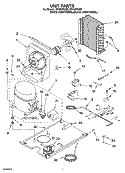 UNIT PARTS Diagram and Parts List for GI1500PHB6  Whirlpool Ice Maker
