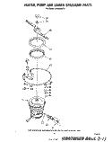 HEATER, PUMP, AND LOWER SPRAY ARM Diagram and Parts List for DP6000XRP0  Whirlpool Dishwasher