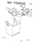TOP AND CABINET, LIT/OPTIONAL Diagram and Parts List for LLT7144BN0  Whirlpool Washer