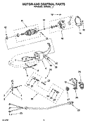MOTOR AND CONTROL PARTS, OPTIONAL PARTS Diagram and Parts List for 5KPM50BWH4  KitchenAid Mixer