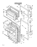 DOOR Diagram and Parts List for 3XARG468WP00  Whirlpool Refrigerator