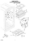 LINER PARTS Diagram and Parts List for EL7ATRRMQ08  Whirlpool Refrigerator