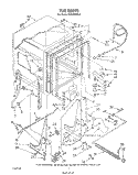 TUB , LITERATURE AND OPTIONAL Diagram and Parts List for DU9000XR6  Whirlpool Dishwasher