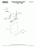 DOOR AND PANEL PARTS Diagram and Parts List for CUD6710XB3  Whirlpool Dishwasher