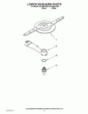 LOWER WASHARM PARTS Diagram and Parts List for DU1345XTVB5  Whirlpool Dishwasher