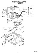 MACHINE BASE PARTS Diagram and Parts List for 7MWT74710SM0  Whirlpool Washer