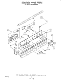 CONTROL PANEL Diagram and Parts List for RS6100XKW0  Whirlpool Range