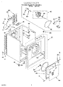 SECTION Diagram and Parts List for REL4622DL1  Roper Dryer