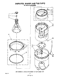 AGITATOR, BASKET AND TUB Diagram and Parts List for LA3400XMW0  Whirlpool Washer
