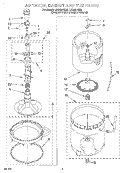 AGITATOR, BASKET AND TUB Diagram and Parts List for LSQ9244EQ0  Whirlpool Washer