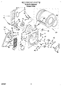 SECTION Diagram and Parts List for LET6634AQ1  Whirlpool Dryer