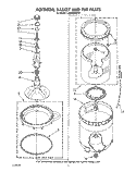 AGITATOR, BASKET AND TUB Diagram and Parts List for LA8400XWF1  Whirlpool Washer