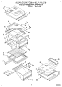 REFRIGERATOR SHELF Diagram and Parts List for KSRS27QAWH10  KitchenAid Refrigerator
