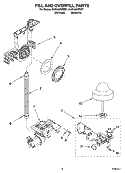 FILL AND OVERFILL PARTS Diagram and Parts List for KUDU02VRSS1  KitchenAid Dishwasher