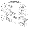 AIR FLOW PARTS Diagram and Parts List for YMH7155XMQ0  Whirlpool Microwave