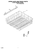 UPPER RACK AND TRACK PARTS Diagram and Parts List for IUD8000RQ6  Whirlpool Dishwasher