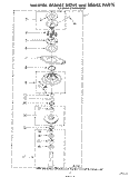 WASHER BASKET DRIVE AND BRAKE Diagram and Parts List for LT4905XMW0  Whirlpool Washer Dryer Combo