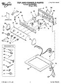 TOP AND CONSOLE PARTS Diagram and Parts List for 3RLEQ8000KQ2  Whirlpool Dryer