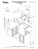 TOP AND CABINET PARTS Diagram and Parts List for WTW4850XQ1  Whirlpool Washer