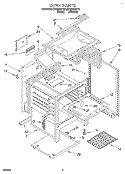 OVEN Diagram and Parts List for SF3000SYN2  Whirlpool Range