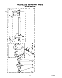 BRAKE AND DRIVE TUBE Diagram and Parts List for LA5550XTG0  Whirlpool Washer