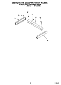 MICROWAVE COMPARTMENT PARTS Diagram and Parts List for KBHC179JBL05  KitchenAid Microwave Oven Combo
