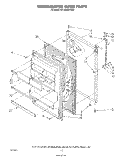 REFRIGERATOR DOOR Diagram and Parts List for ET18HMXTF00  Whirlpool Refrigerator