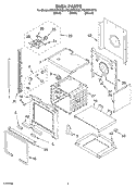 OVEN Diagram and Parts List for RS675PXGQ9  Whirlpool Range
