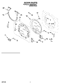 DOOR PARTS, OPTIONAL PARTS (NOT INCLUDED) Diagram and Parts List for GEW9250SU0  Whirlpool Dryer